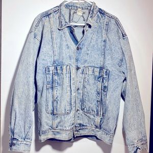 80s acid washed jean jacket